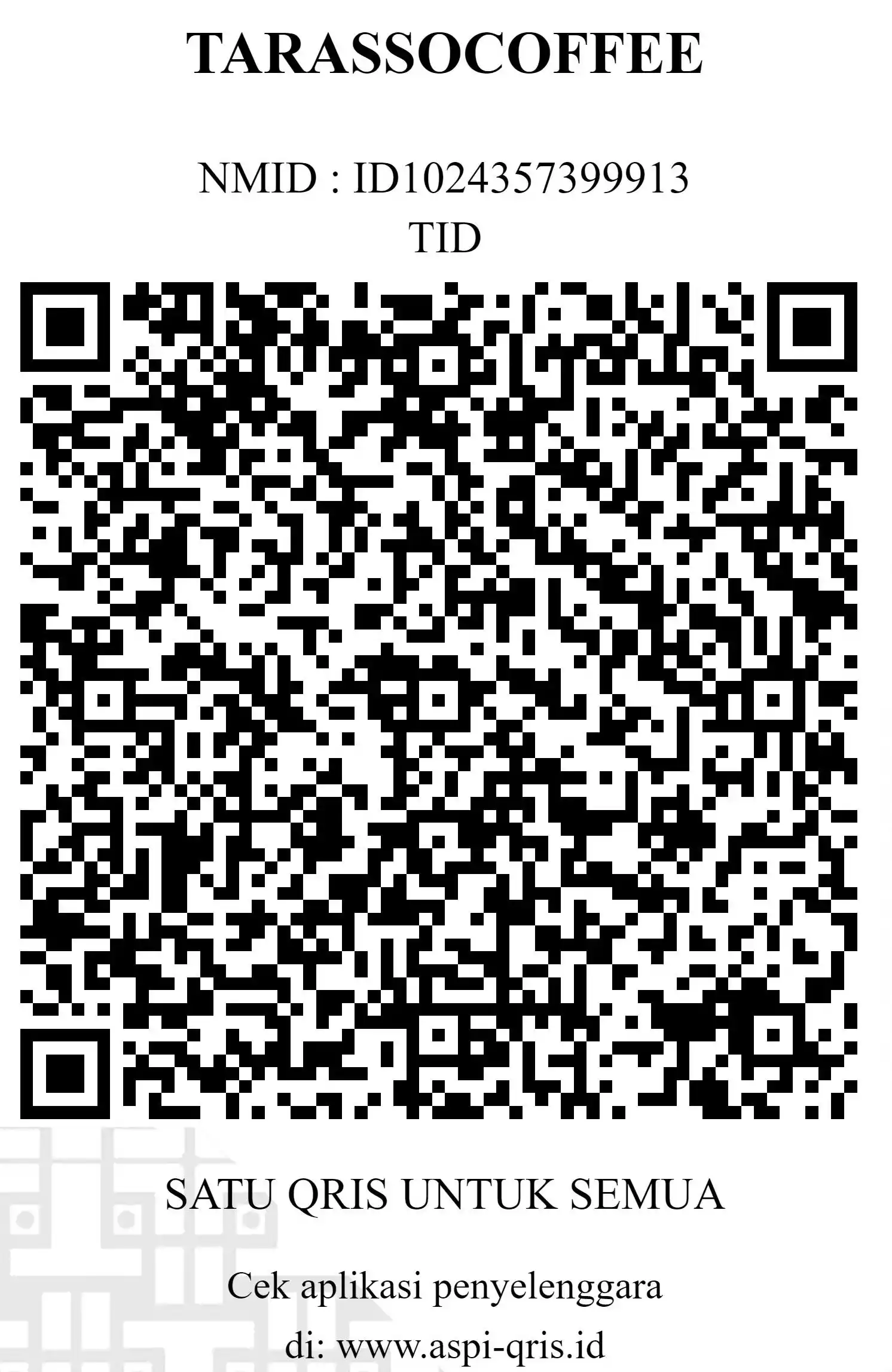 QRIS Pembayaran Tarasso Coffee